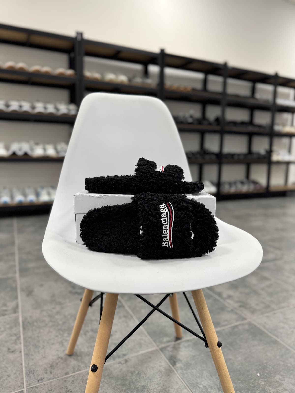 Balenciaga Furry Open Mule — 1