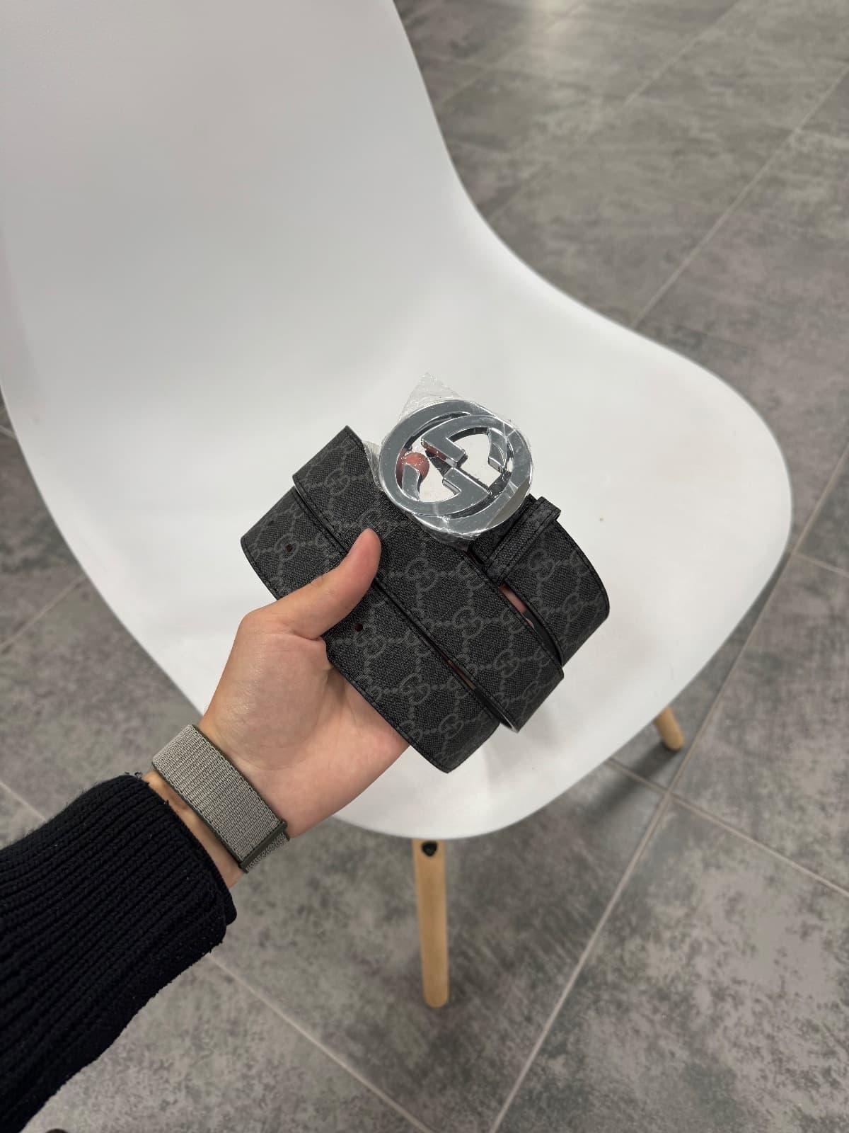 Gucci Belt with Interlocking G Buckle — 1
